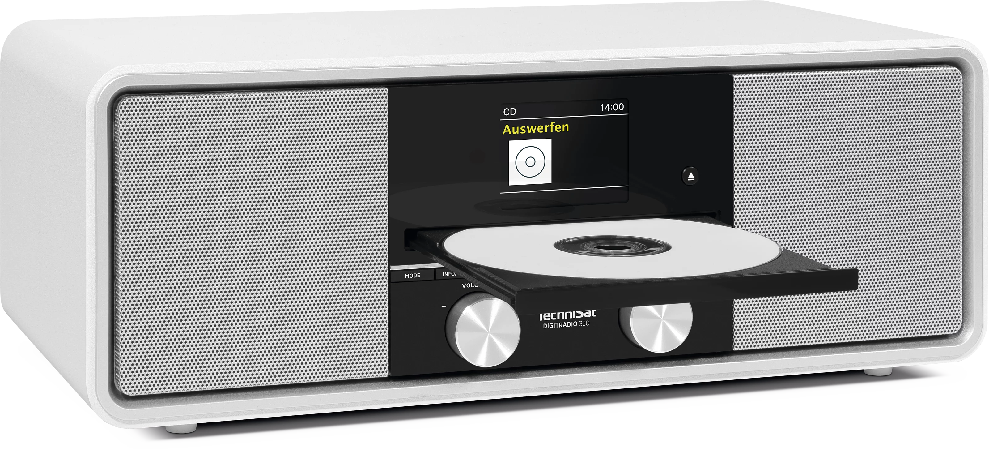 DIGITRADIO 330, weiß Schräg, Rechts