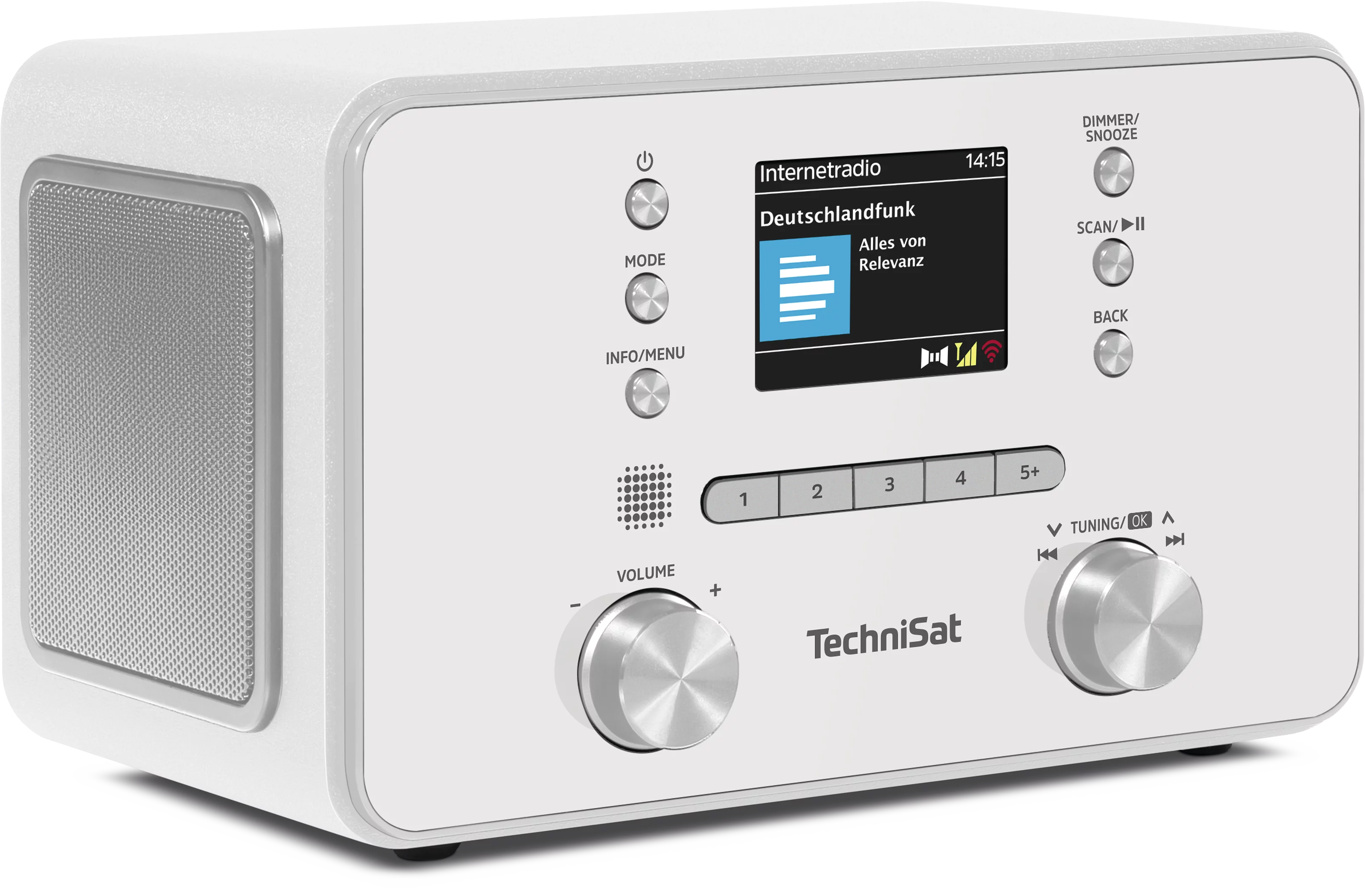 DIGITRADIO 550 IR, white Schräg, Rechts