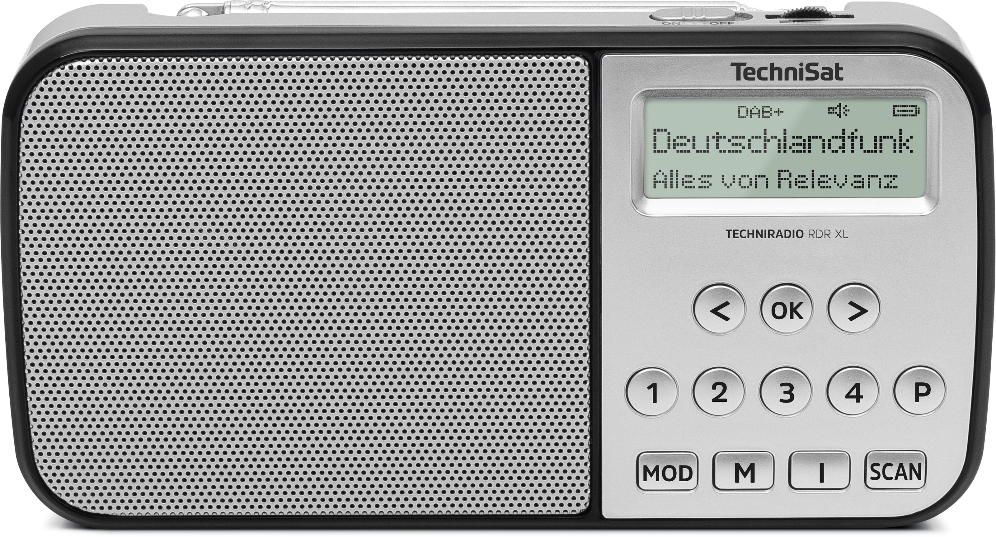 TECHNIRADIO RDR XL, silver Frontal, Front
