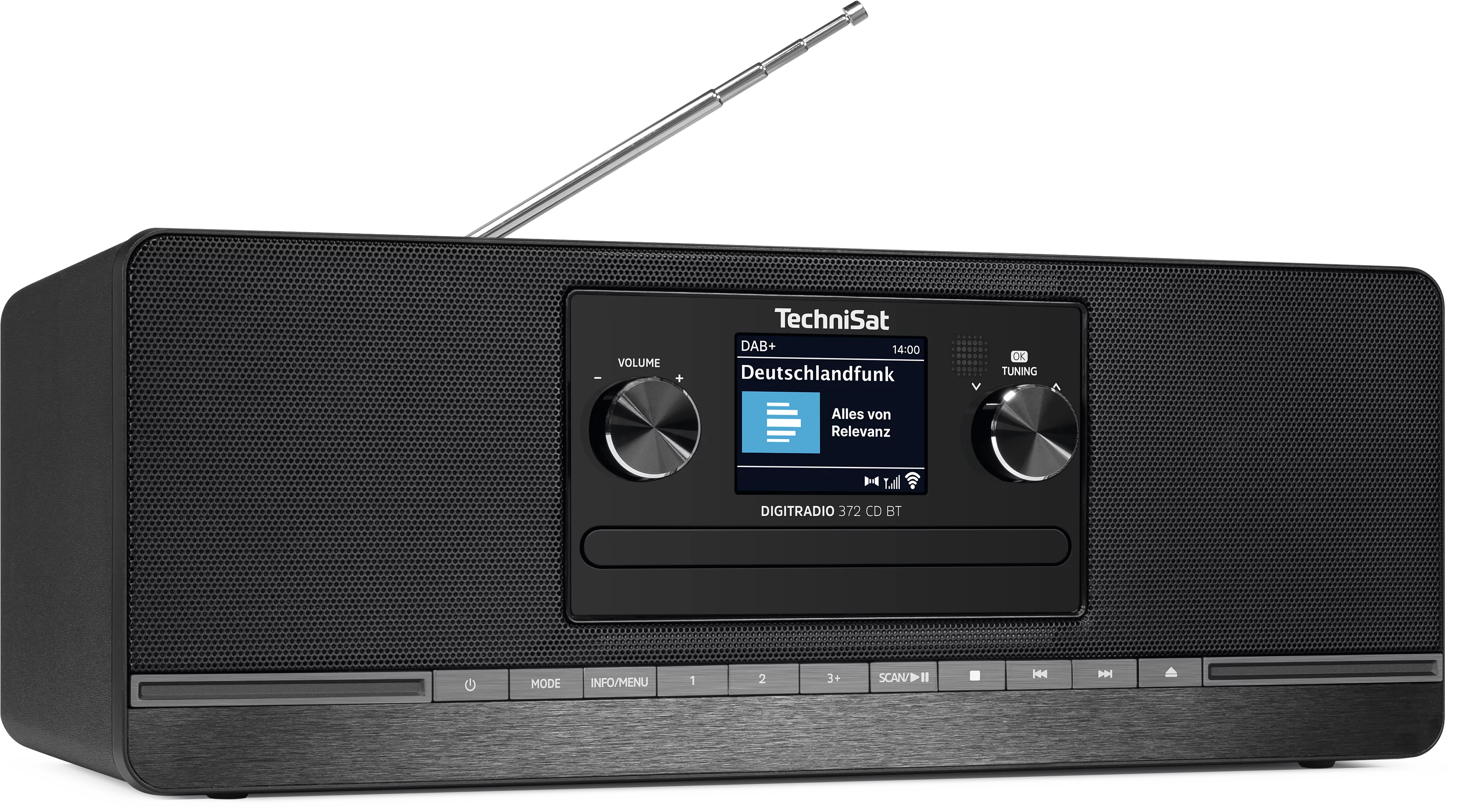 DIGITRADIO 372 CD BT, schwarz Schräg, Rechts