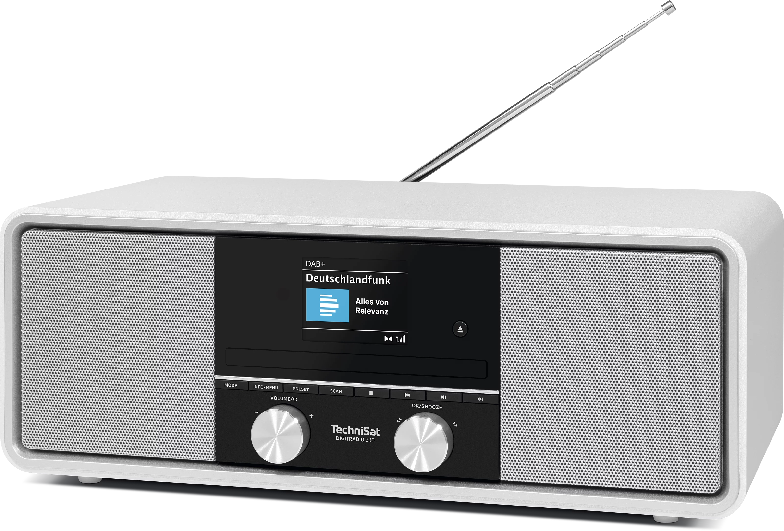 DIGITRADIO 330, weiß Schräg, Links