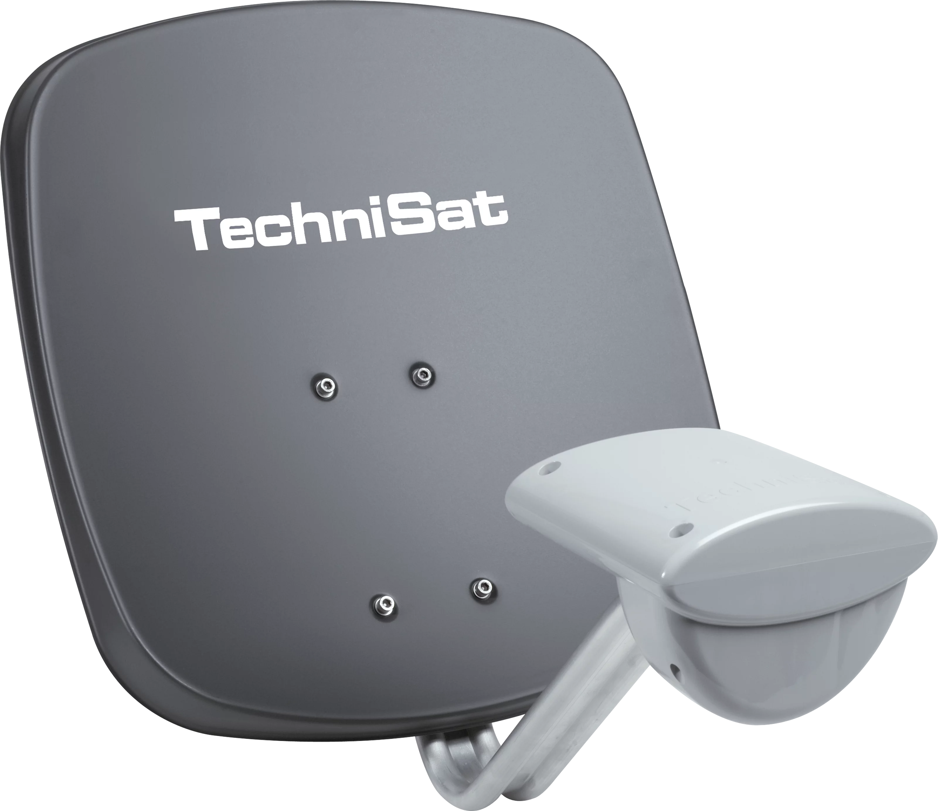 Tritenne, grau (mit Empfangssystem, Einteilnehmer) Schräg, Rechts