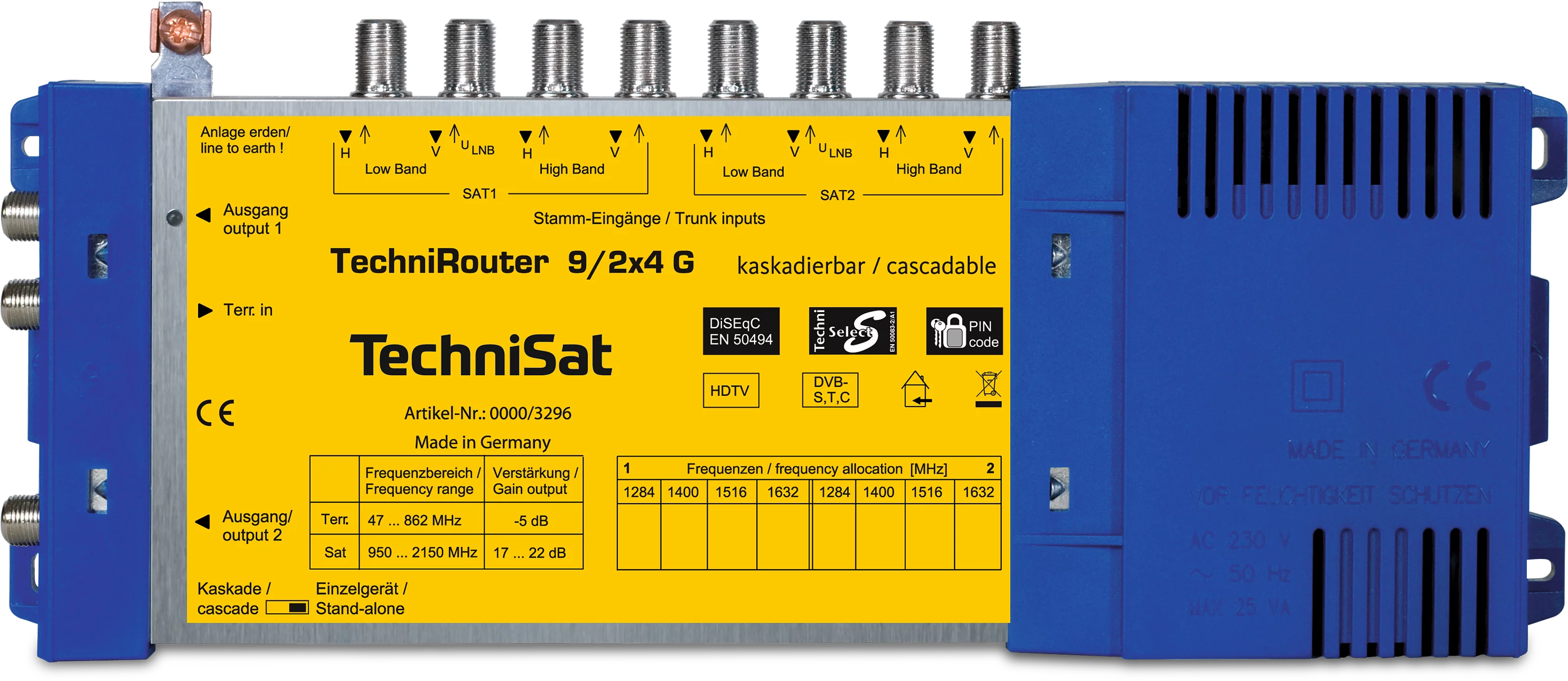 TECHNIROUTER 9/2x4 G (Grundeinheit) Frontal, Front TECHNIROUTER 9/2x4 G (Grundeinheit) Frontal, Front