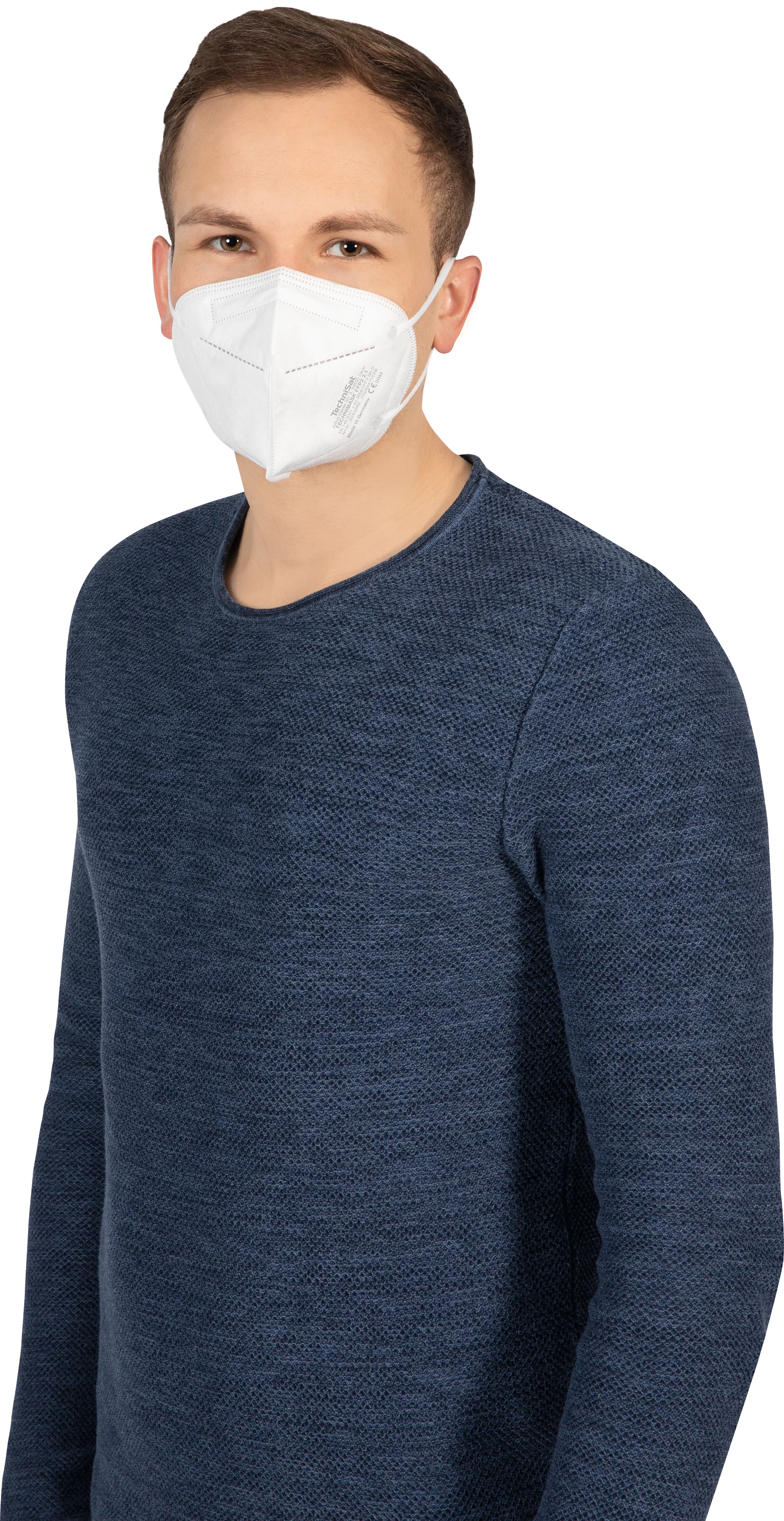 TECHNIMASK FFP2 2.1, 180 Stück (180 Polybeutel mit je 1 Stück) Schräg, Rechts