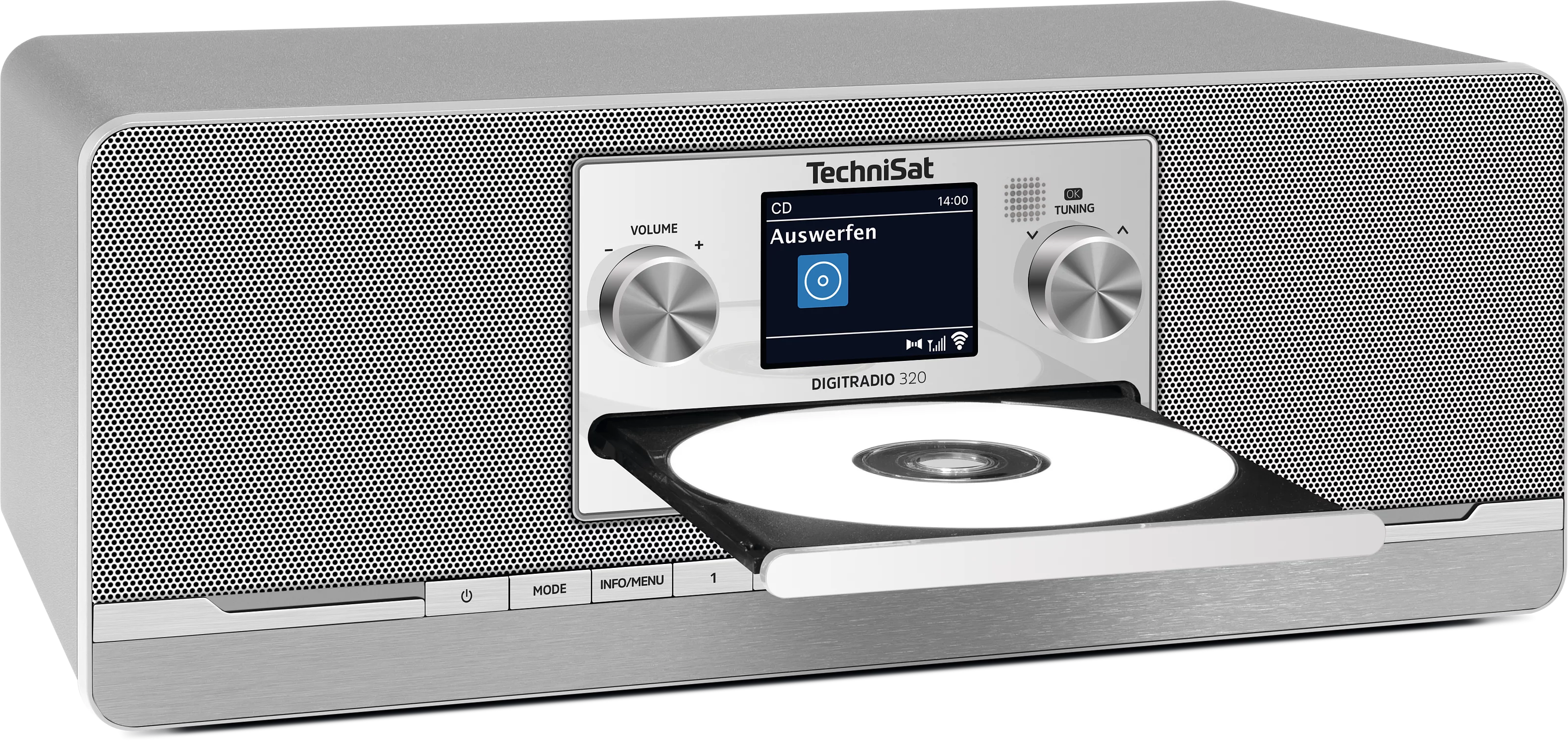 DIGITRADIO 320, anthracite/silver Schräg, Rechts