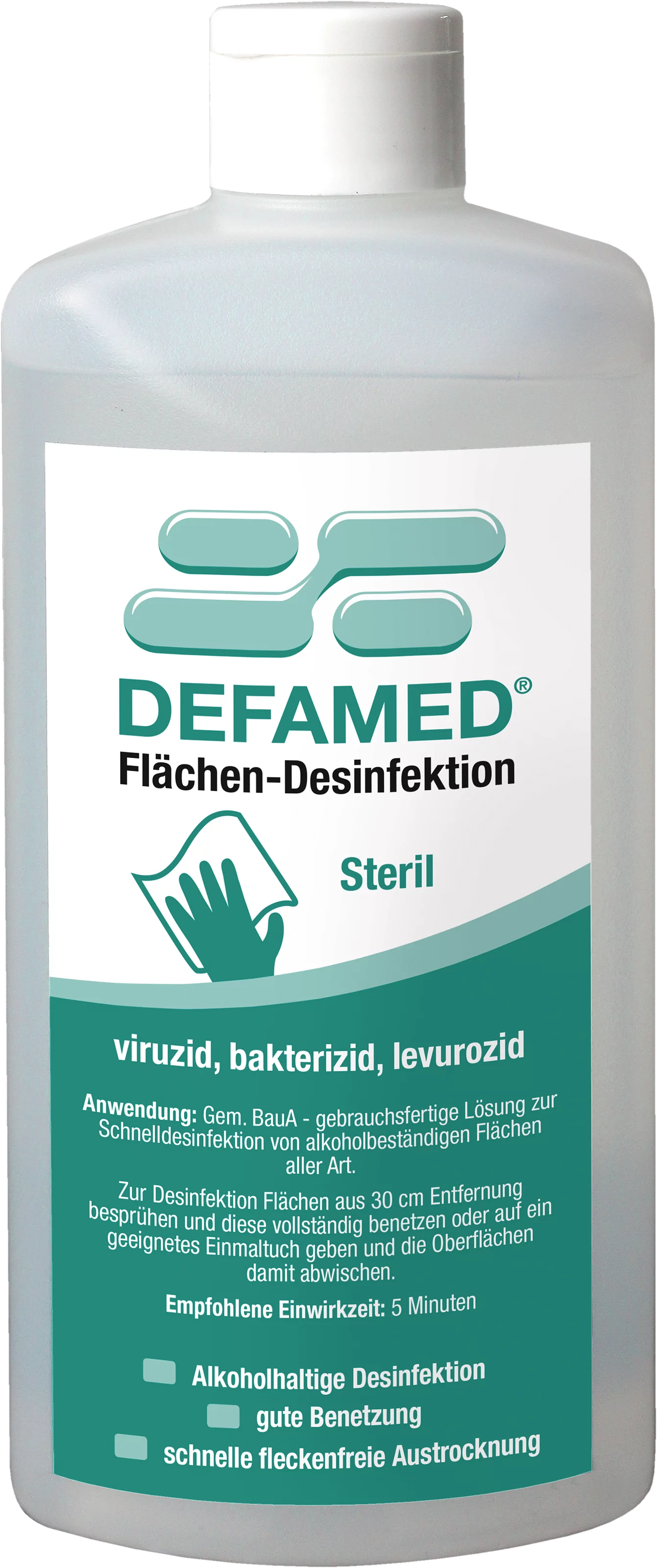 Steril Flächen-Desinfektionsmittel, 500ml Frontal, Front