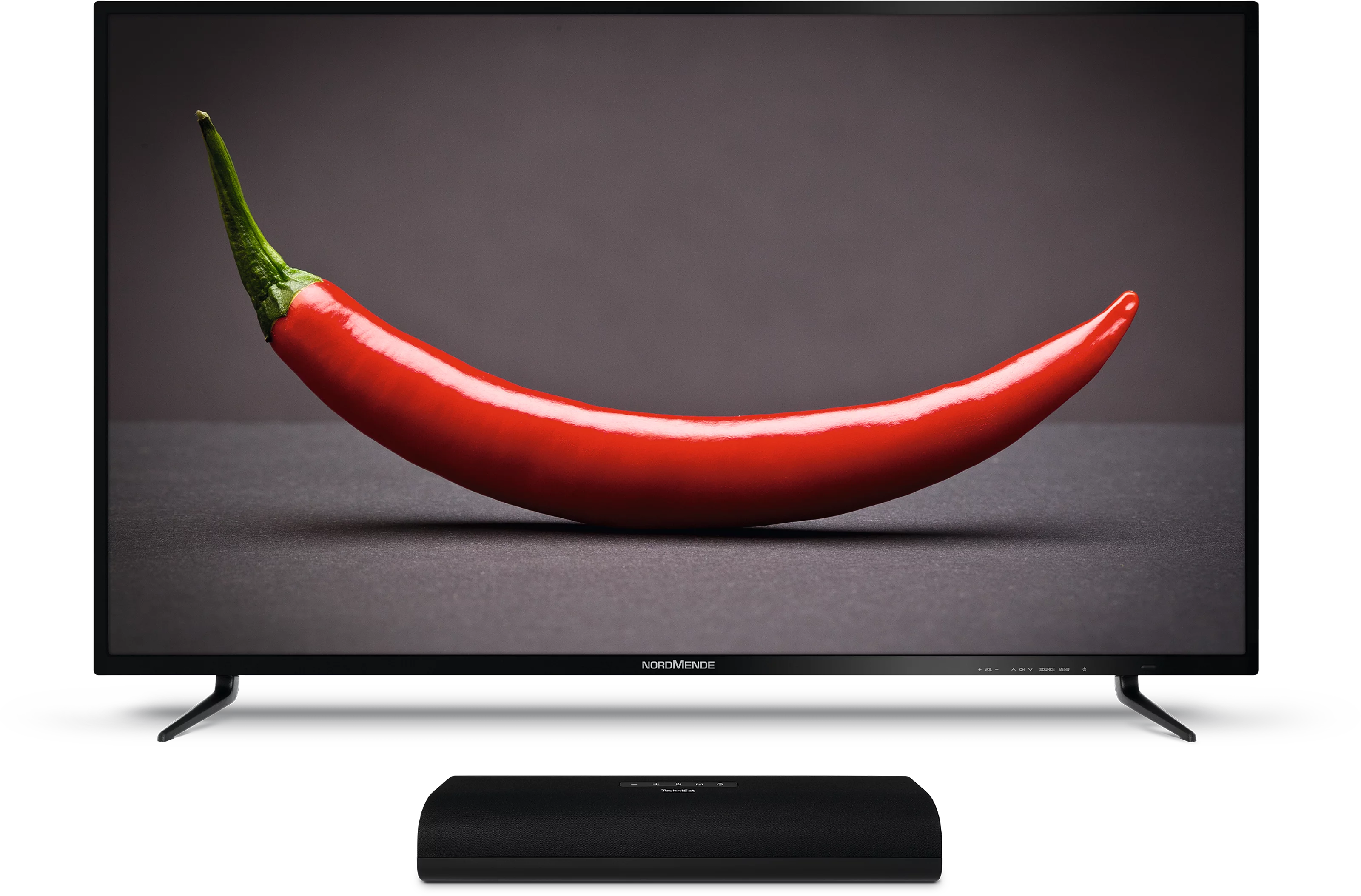 Wegavision UHD43A + AUDIOMASTER SL 450 Frontal, Front