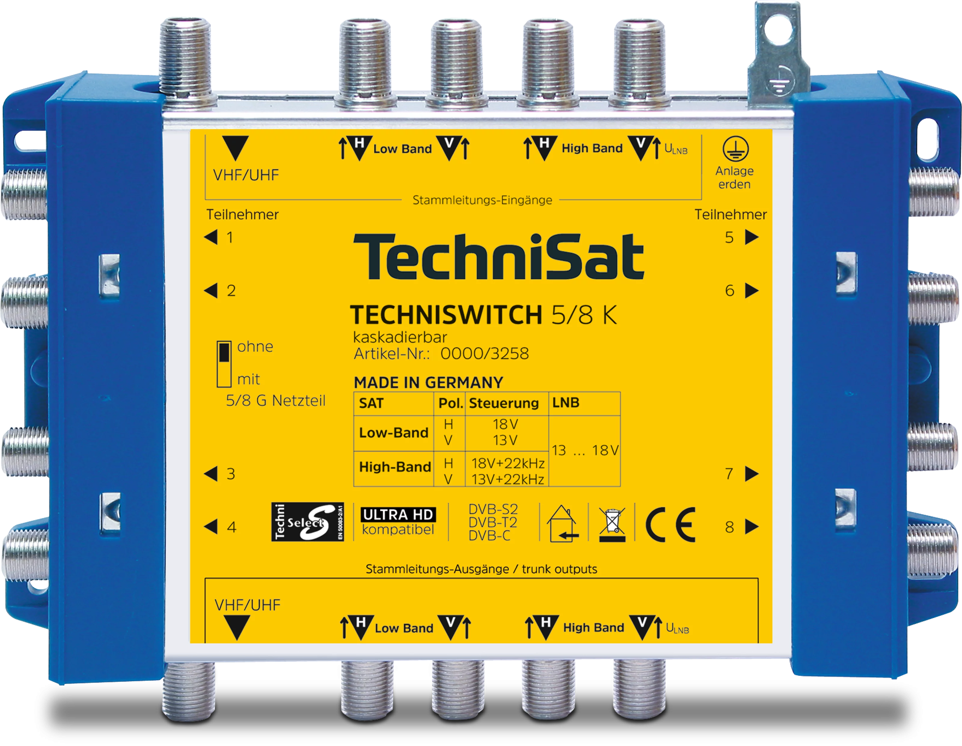 TECHNISWITCH 5/8 K (cascade) Frontal, Front