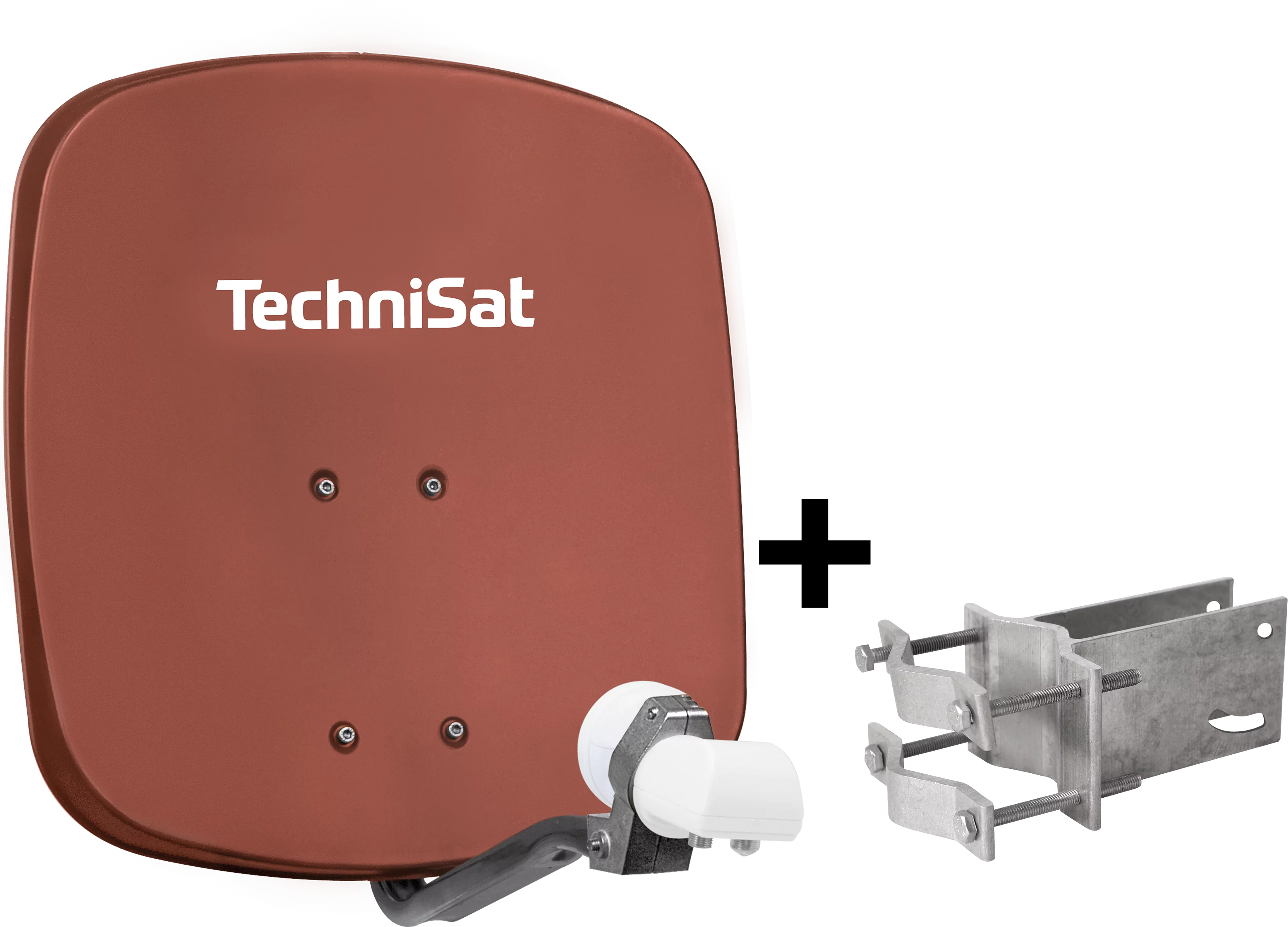 DIGIDISH 45, Universal-Twin-LNB, inkl. An-Rohr-Fitting Frontal, Front