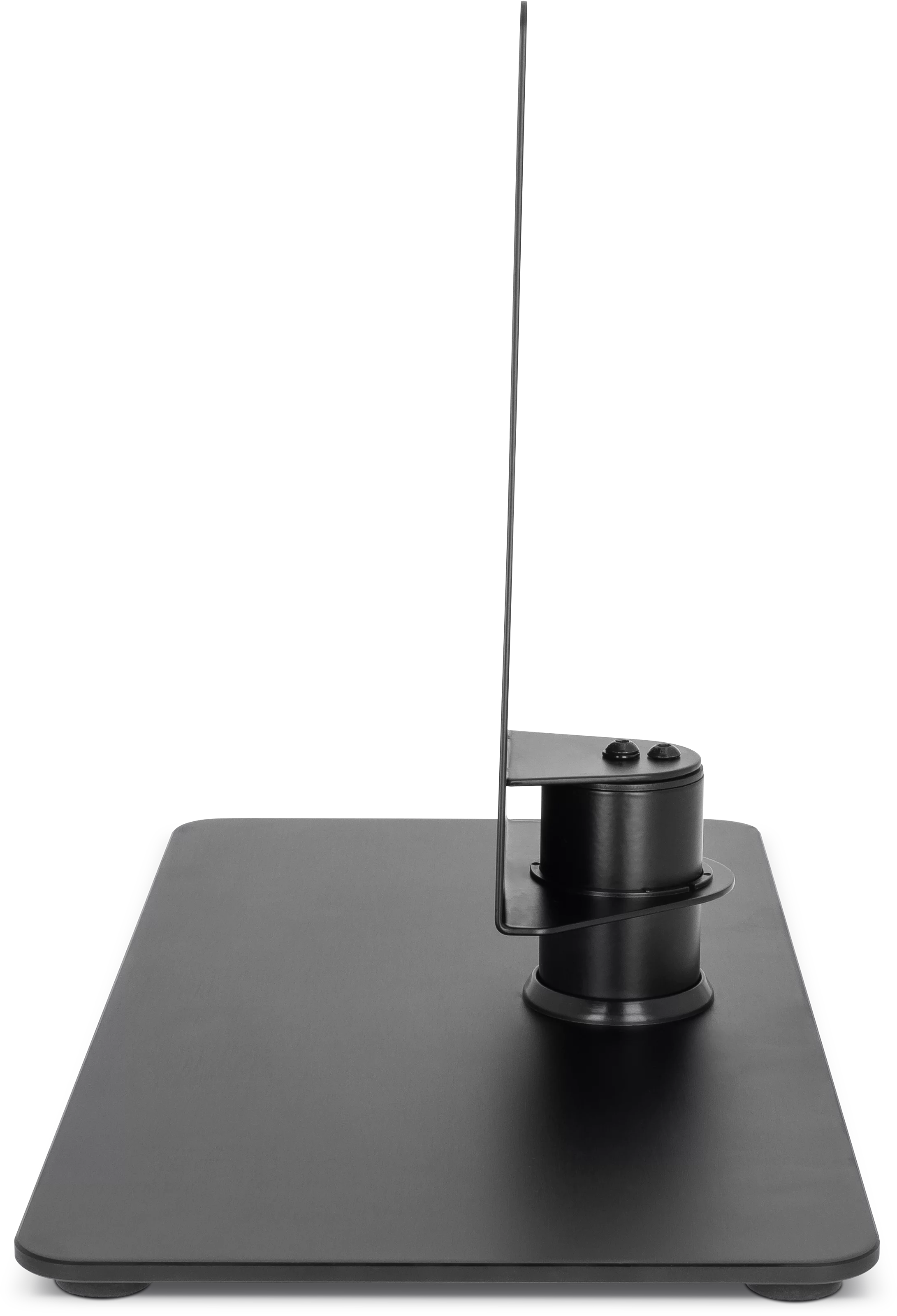 TV-Tischfuß mit Aluminiumboden Frontal, Rechts