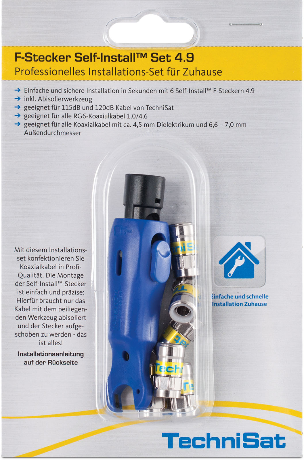 F-Stecker Self-Install™ Set 4.9 Frontal, Front