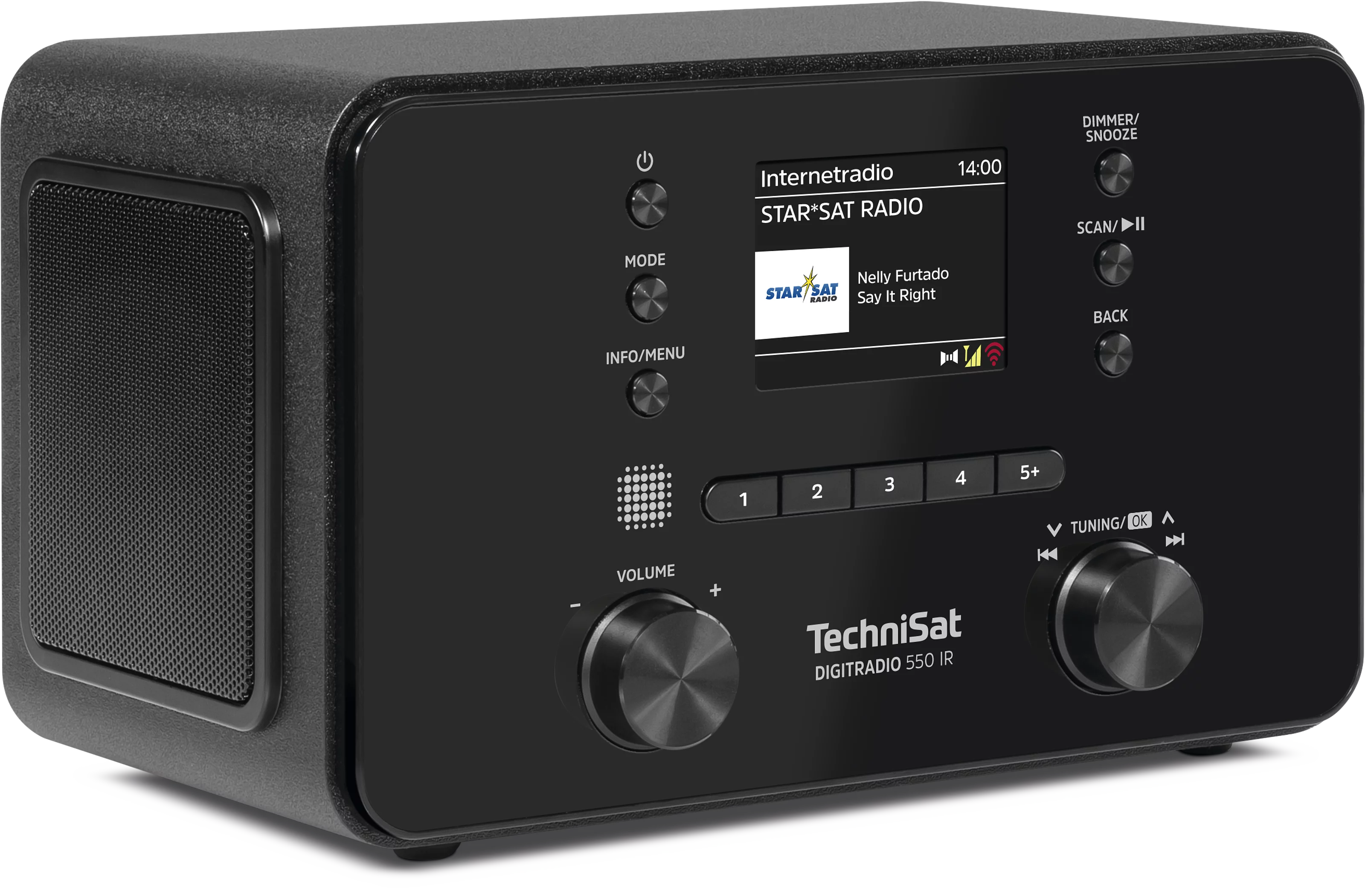 DIGITRADIO 550 IR, schwarz Schräg, Rechts