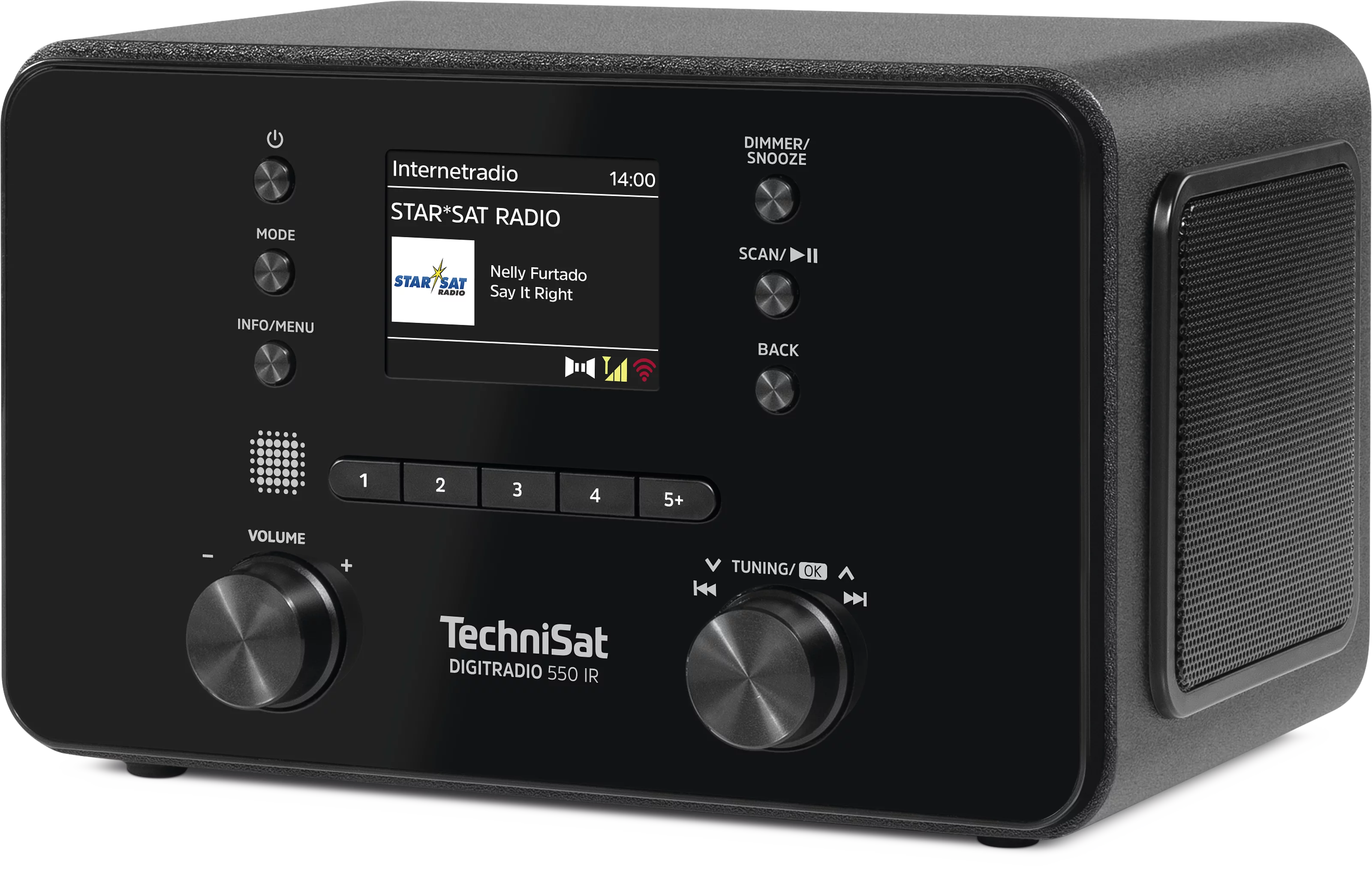 DIGITRADIO 550 IR, schwarz Schräg, Links