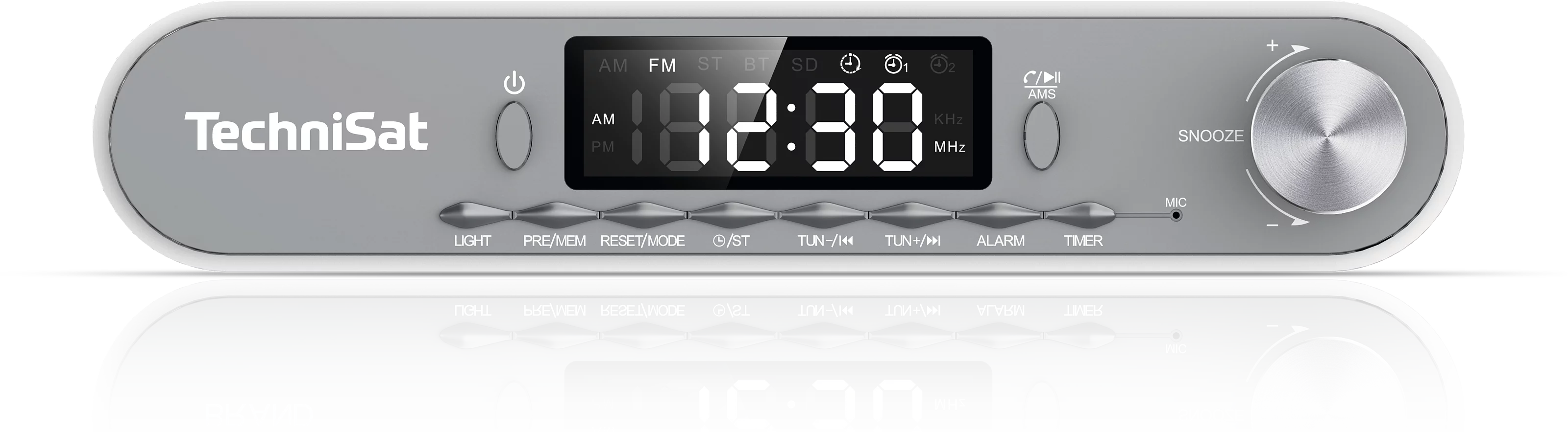 VIOLA kitchen radio, silver Frontal, Front