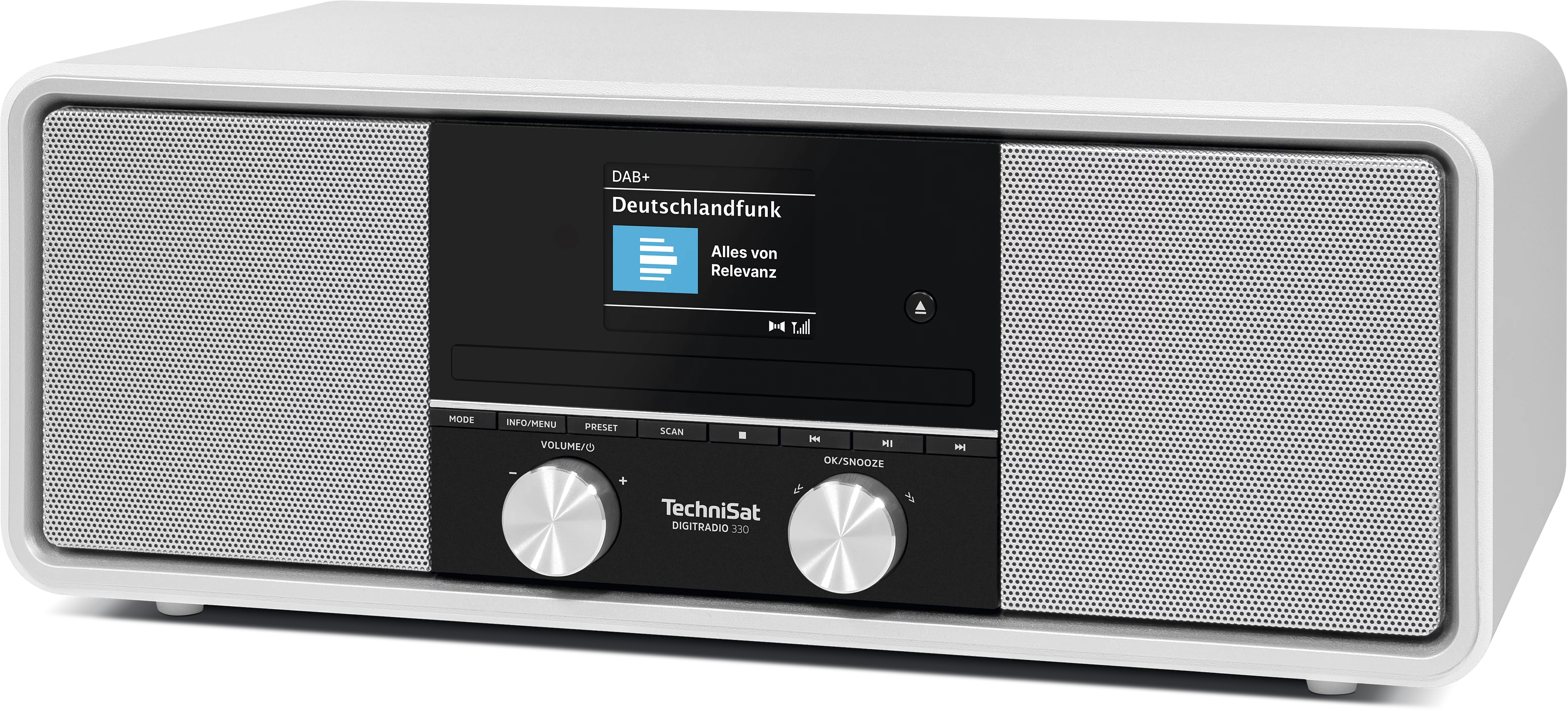 DIGITRADIO 330, weiß Schräg, Links