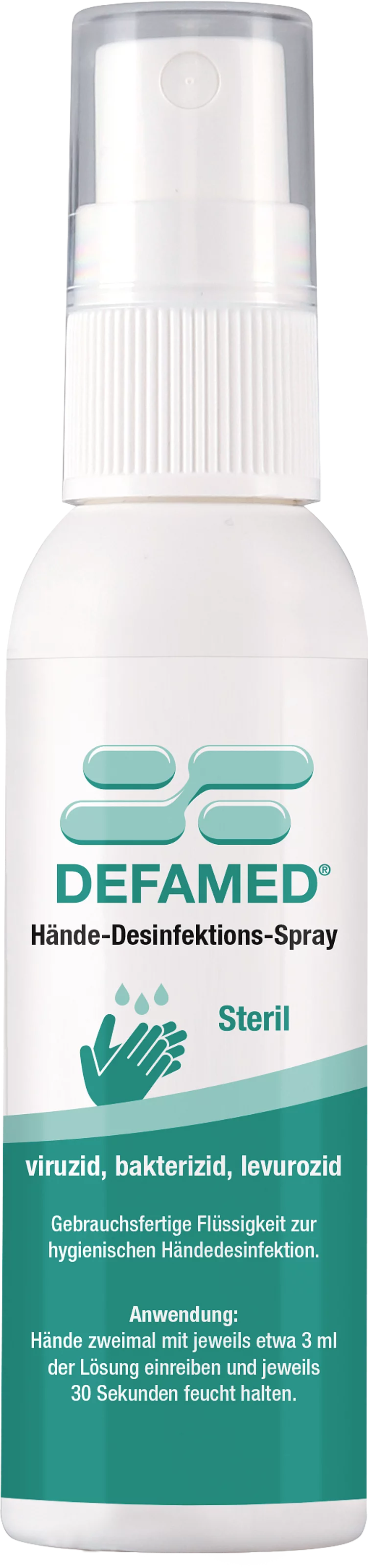 Steril Viruzid Hände-Desinfektionsmittel Spray, 50ml Frontal, Front