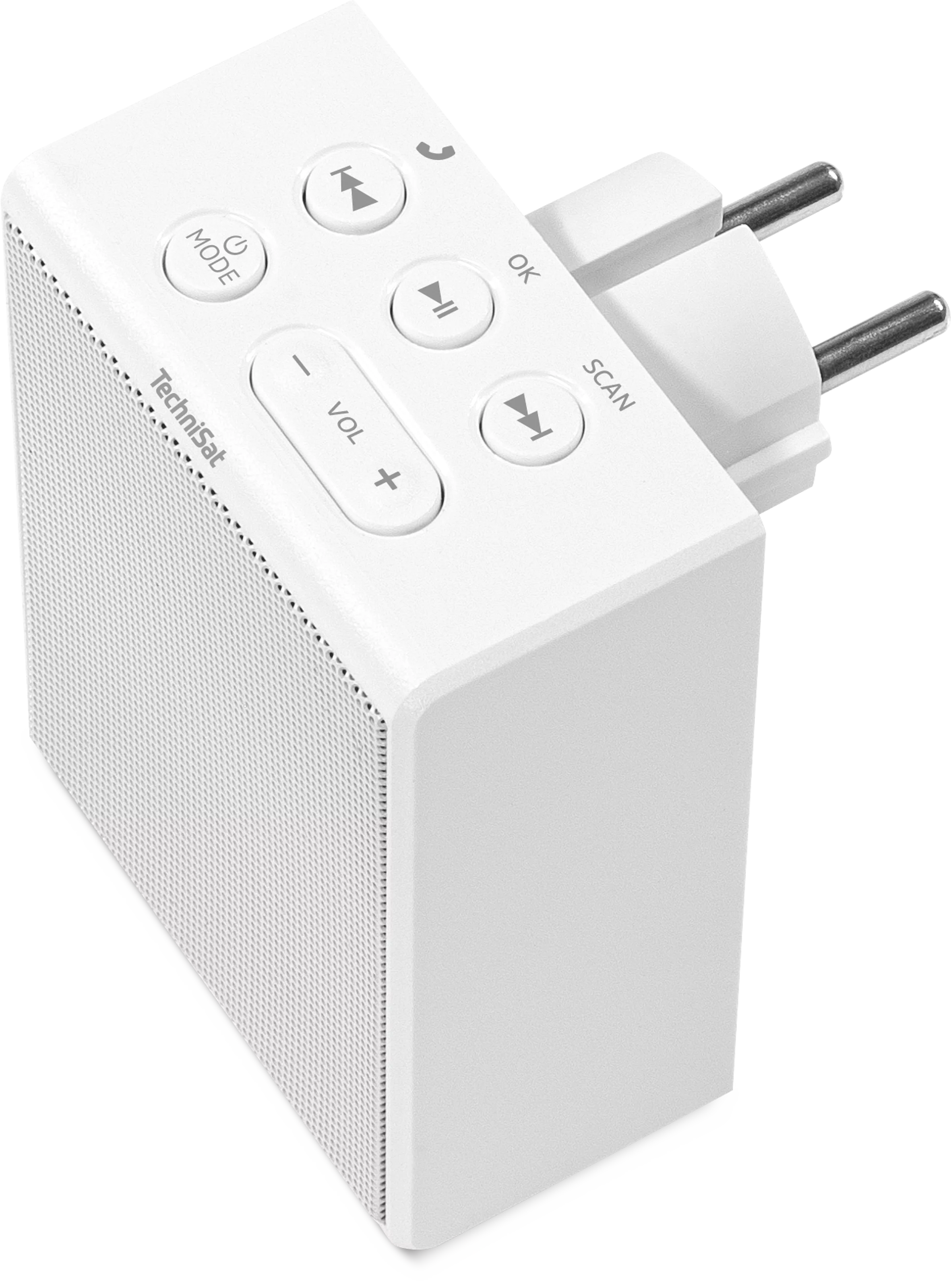 VIOLA socket radio, white Schräg, Oben