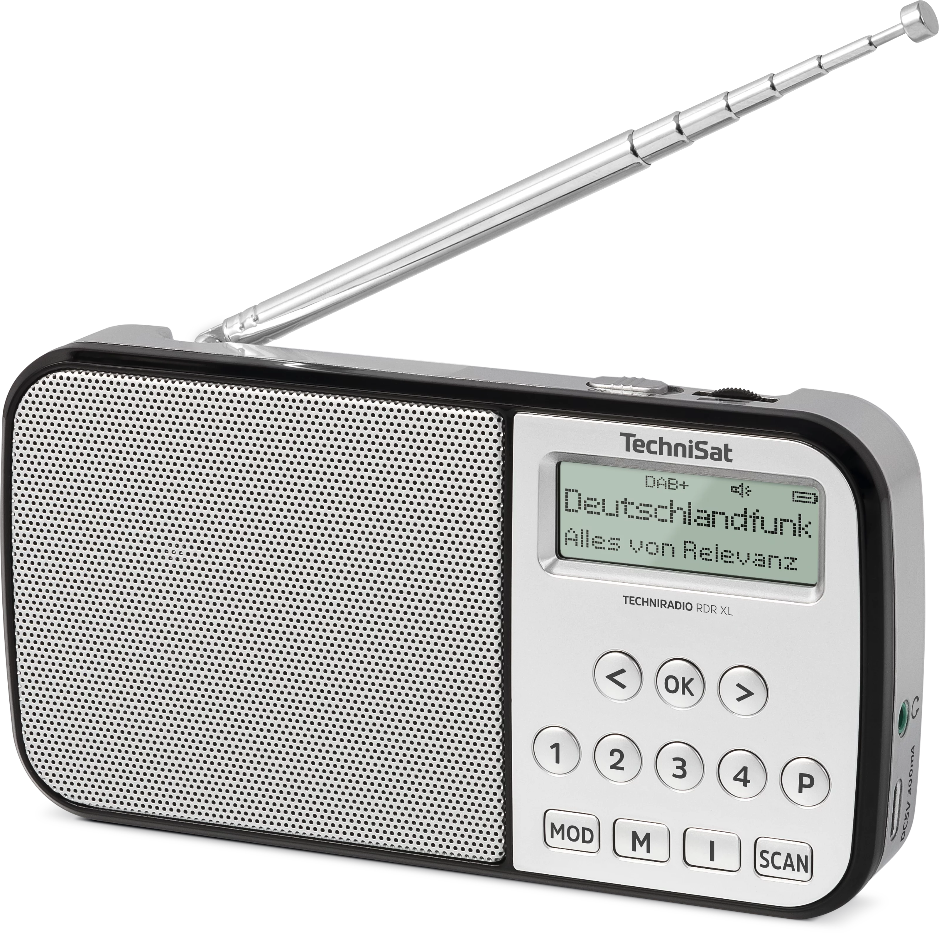 TECHNIRADIO RDR XL, silver Schräg, Links