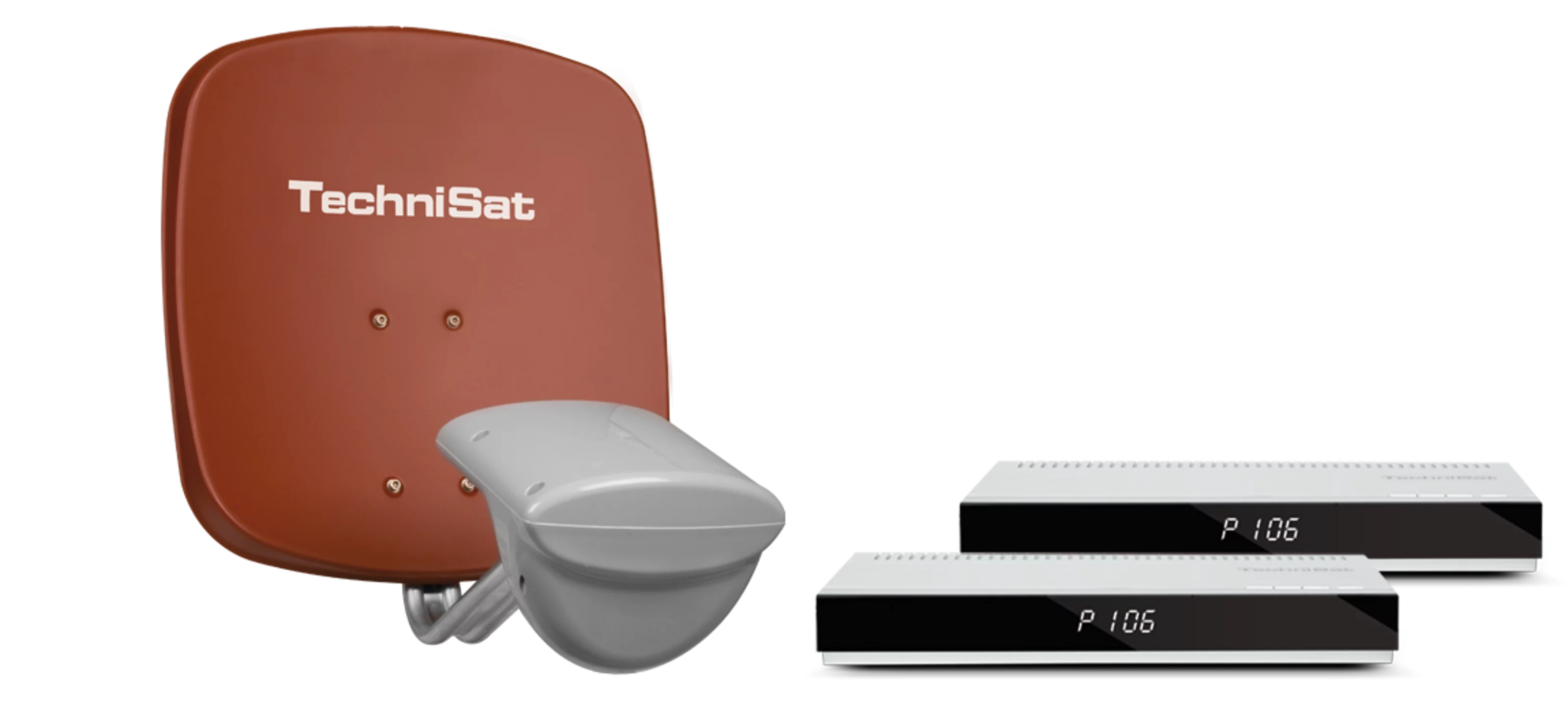 MULTYTENNE Twin (rot) + 2 x TECHNISTAR S2, silber Frontal, Front