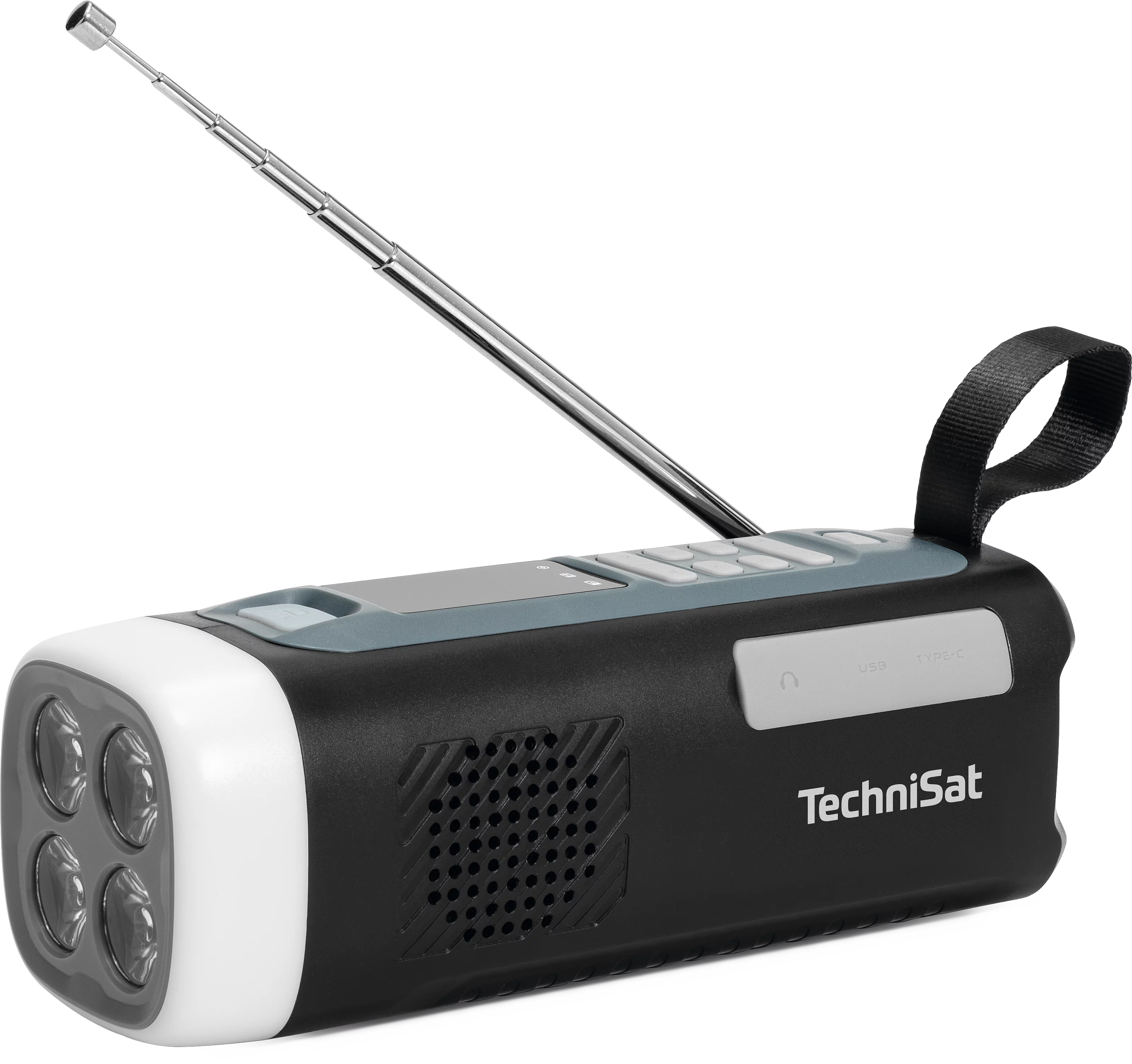 VIOLA hand-crank radio Schräg, Rechts