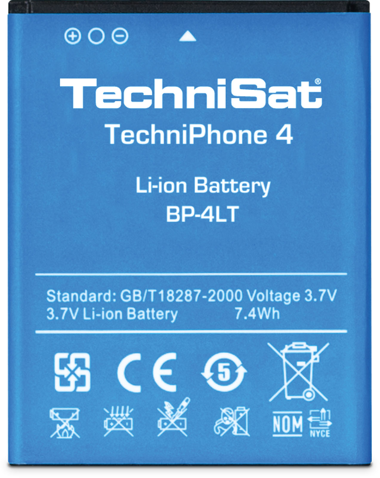 Ersatzakku für TECHNIPHONE 4 Frontal, Front