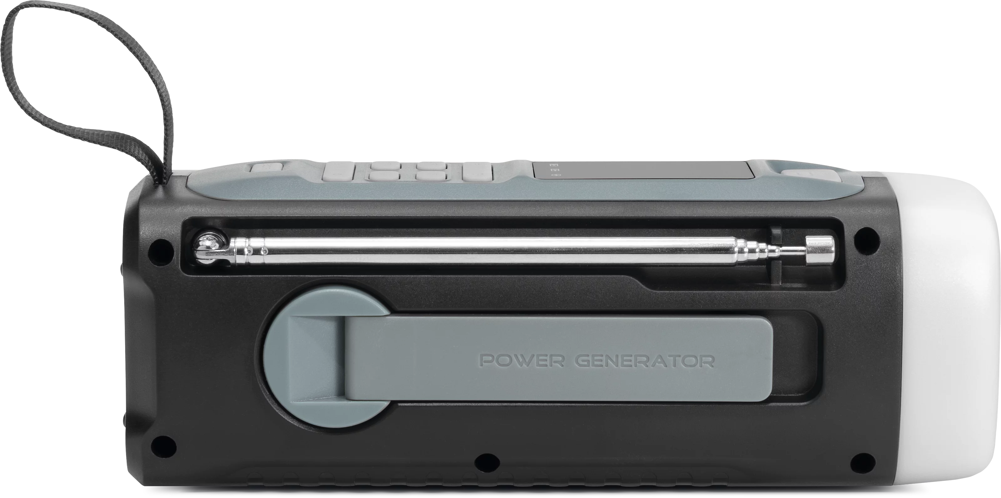 VIOLA hand-crank radio Frontal, Front
