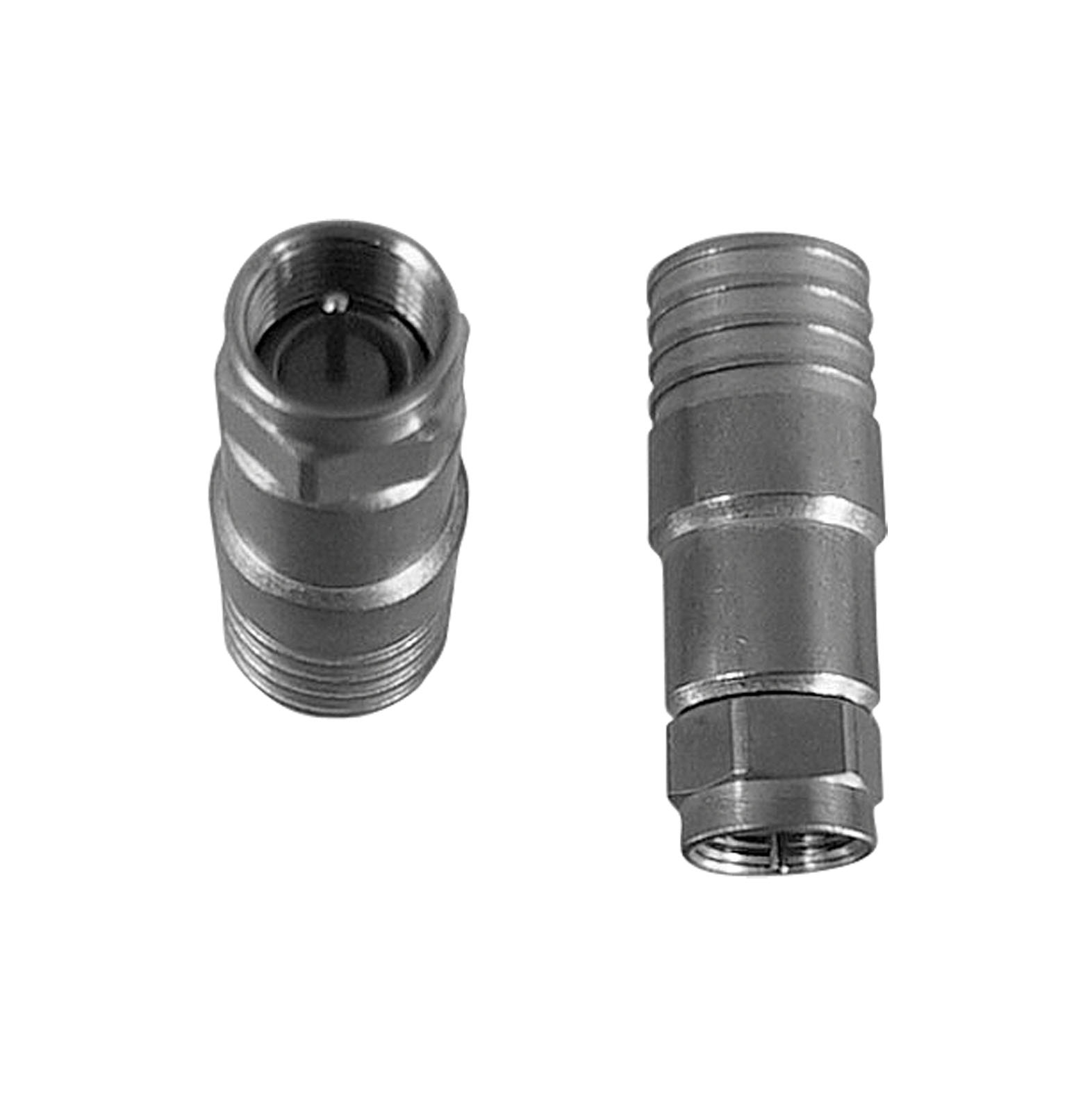 F-Crimp-Stecker, für Erdkabel COAX 10 Frontal, Front